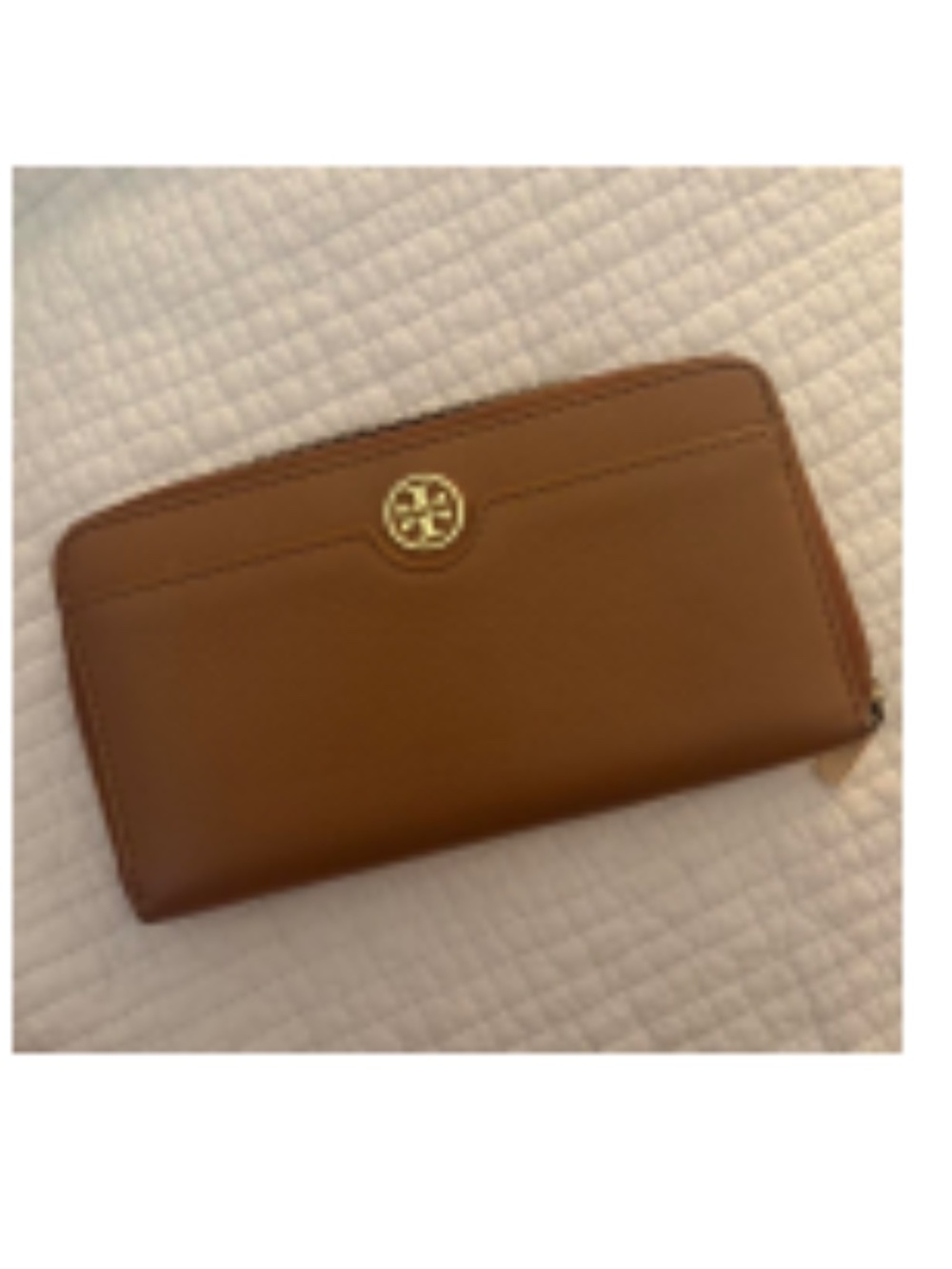 TORY BURCH Long Zip Brown Continental Wallet